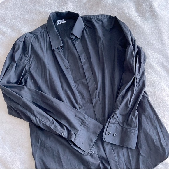 FILIPPA K // Black M. Paul stretch shirt (L) - Picture 3 of 4